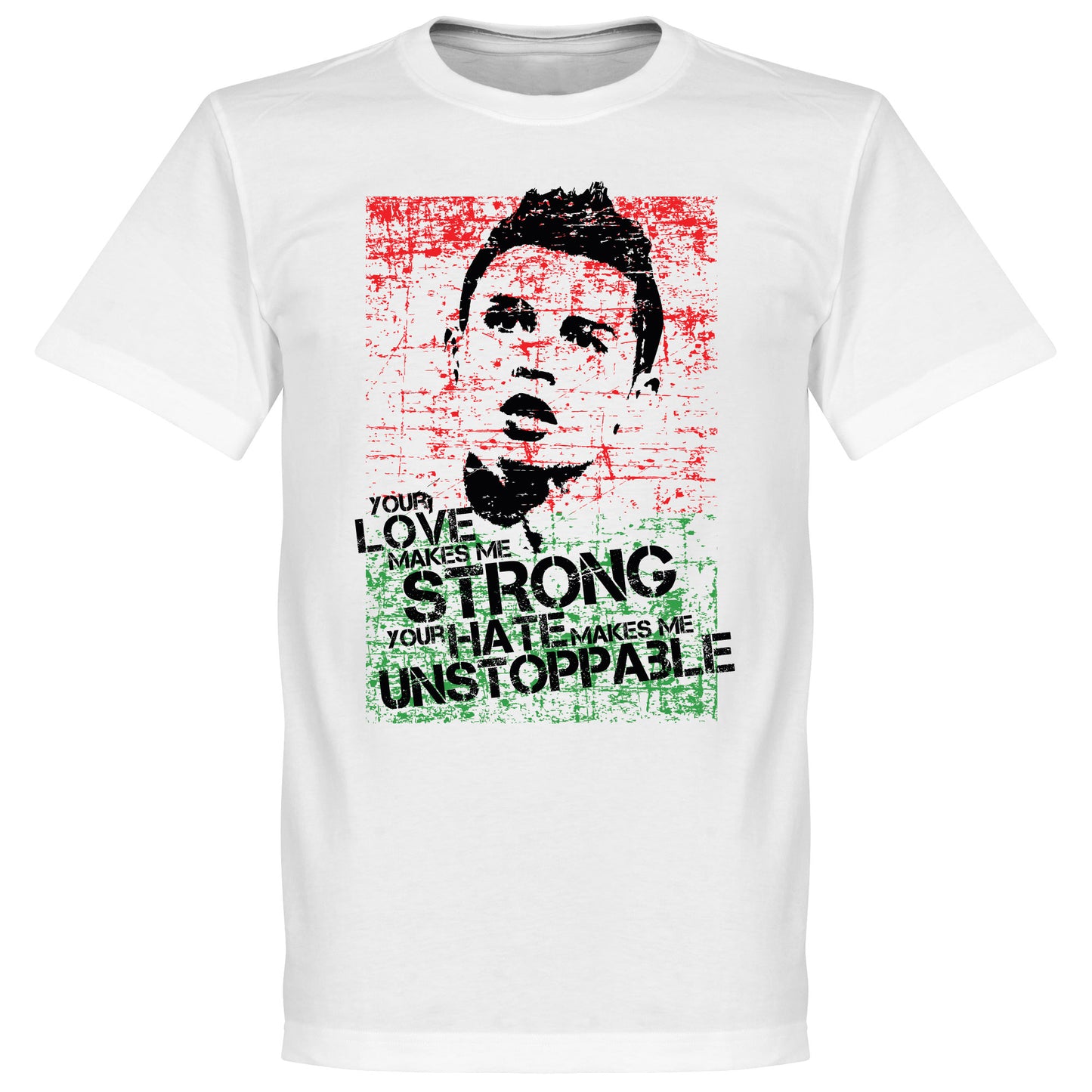 Ronaldo 7 Portugal Flag T-shirt - White