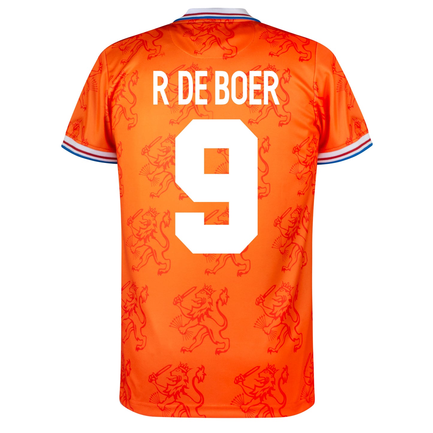 Copa Holland Home R De Boer 9 Retro Shirt 1994 (Retro Flock Printing)