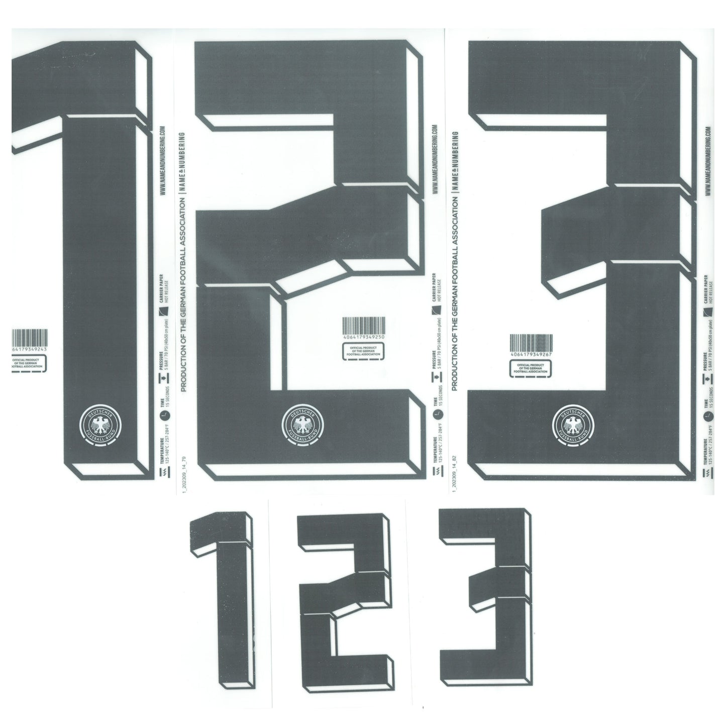 24-25 Germany Home Adult Player Number Set (260mm/105mm)