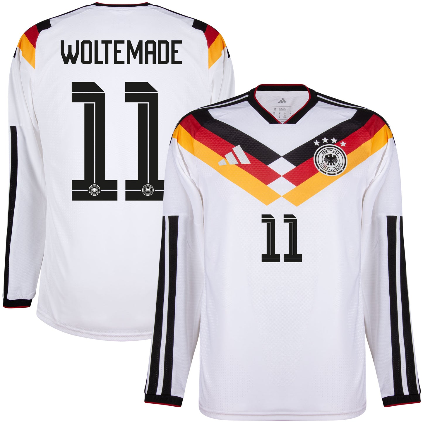 adidas Germany Authentic Home L/S Woltemade 11 Shirt 2026-2027 (Official Printing)