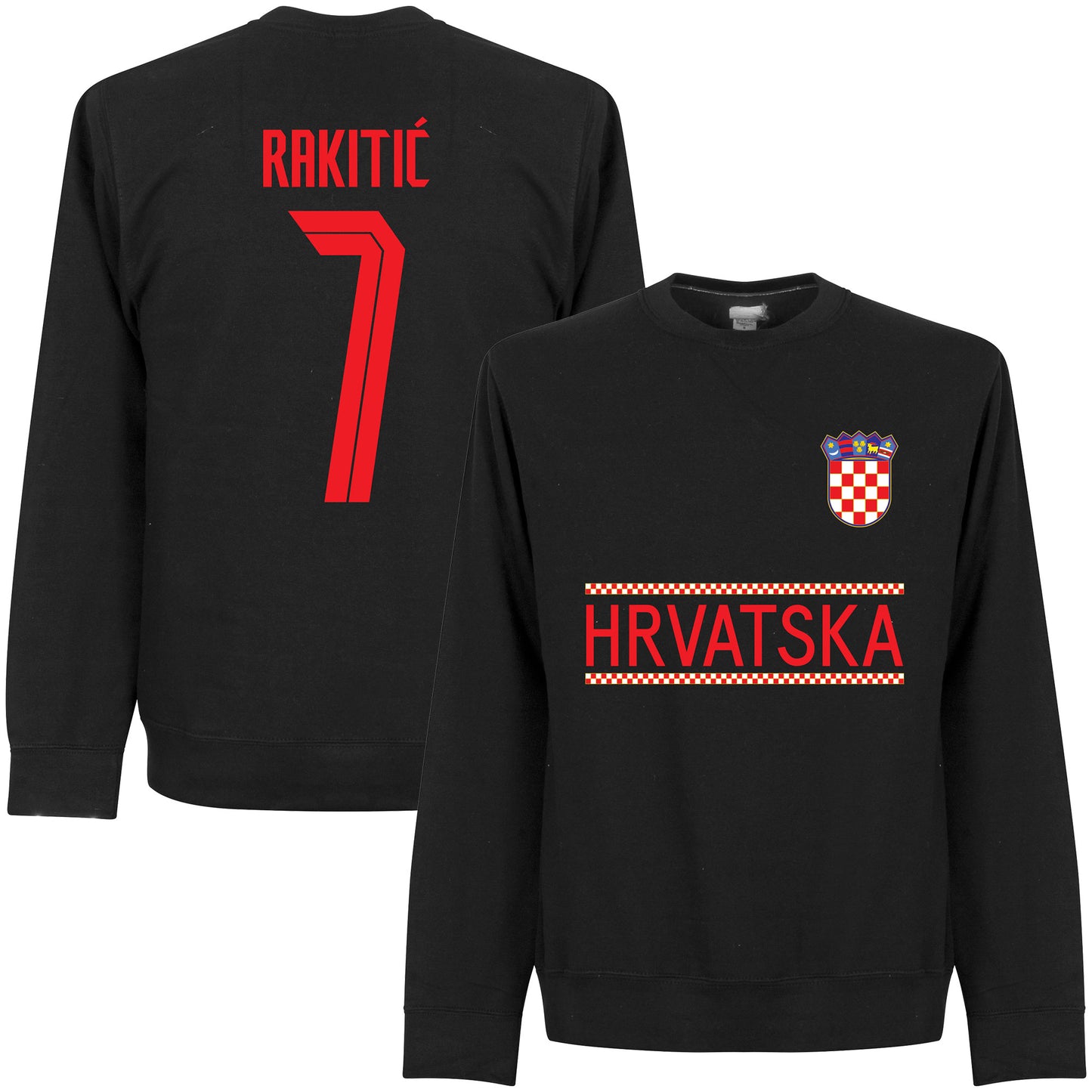 Croatia Rakitic 7 Team Sweatshirt - Black
