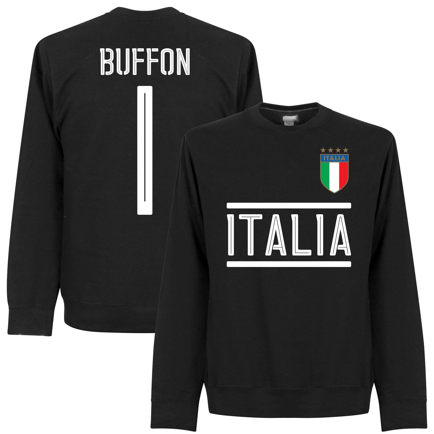 Italy Buffon 1 Team Sweatshirt - Black