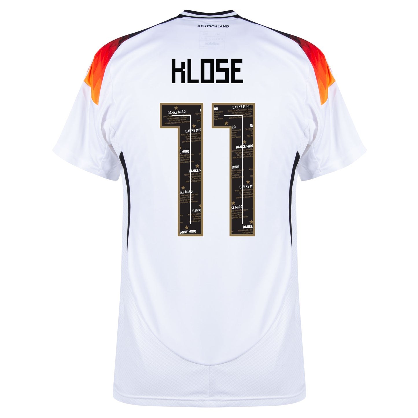 adidas Germany Home Klose 11 Jersey 2024-2025 (Danke Klose Printing)