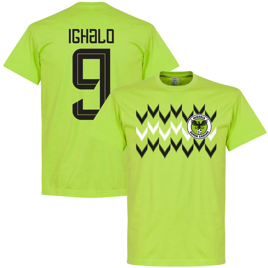 Nigeria Pattern Ighalo 9 T-shirt - Apple