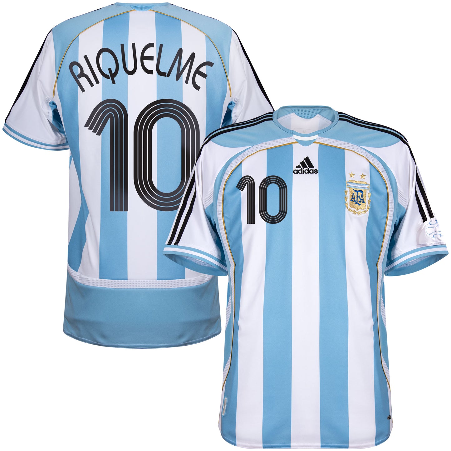adidas Argentina Reissue Home Riquelme 10 Shirt 2006 (Retro Flex Printing)