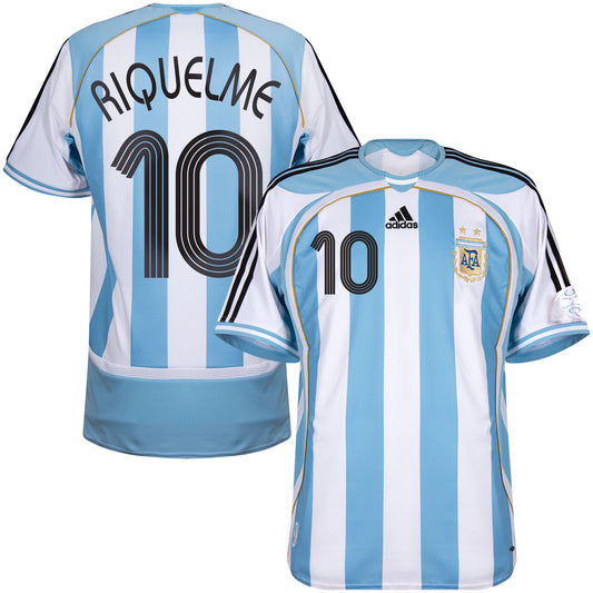 adidas Argentina Reissue Home Riquelme 10 Shirt 2006 (Retro Flex Printing)