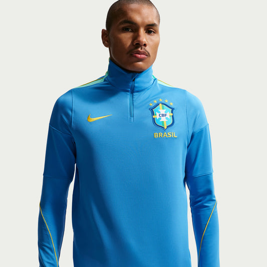 Nike Brazil Dri-Fit Strike 1/4 Zip L/S Drill Top - Blue - 2026-2027