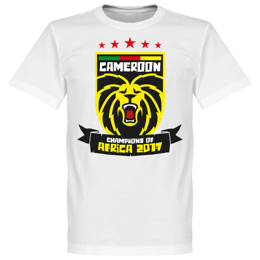 Cameroon Africa Cup of Nations 2017 Winners T-Shirt - White