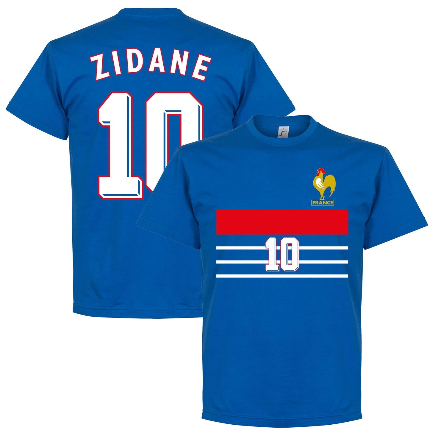 France 1998 Zidane 10 Retro T-Shirt - Royal