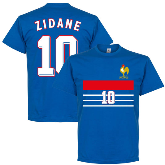 France 1998 Zidane 10 Retro T-Shirt - Royal