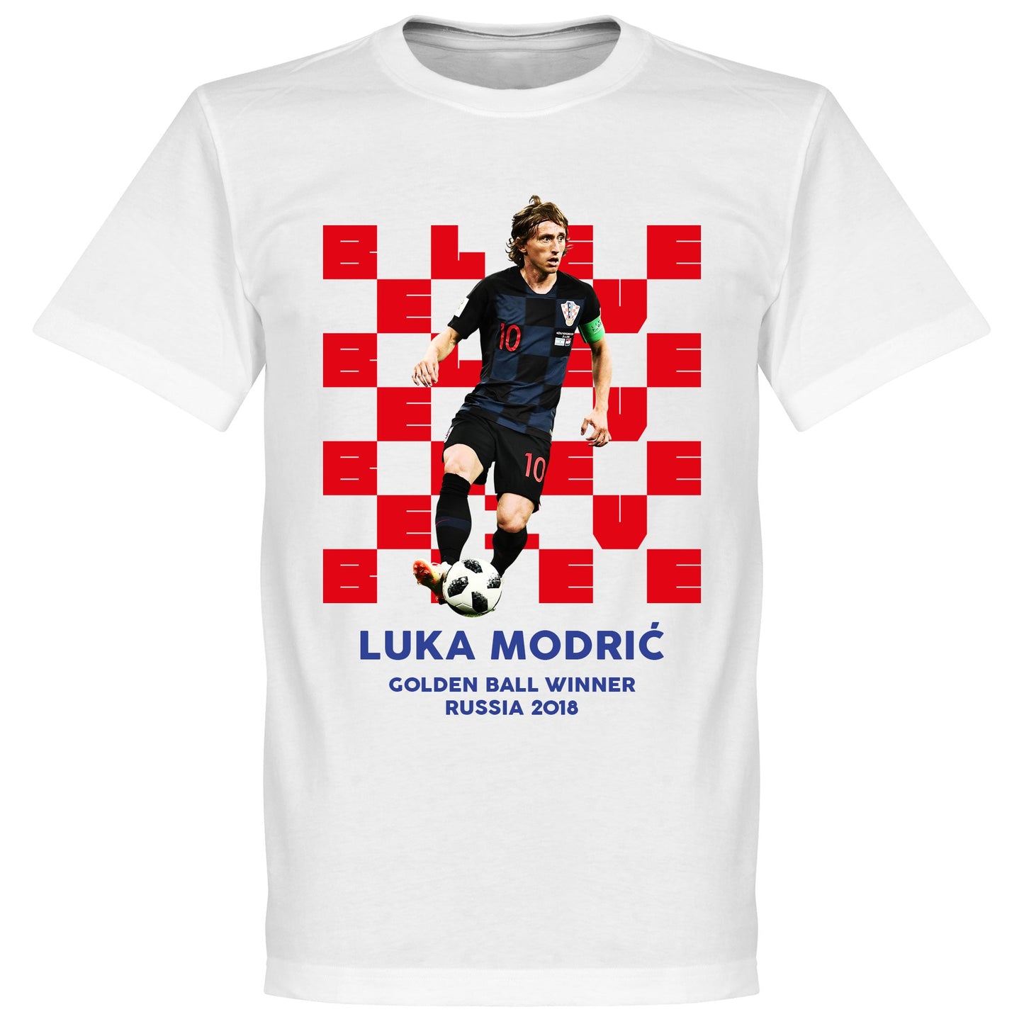 Croatia Modric 10 2018 Golden Ball Winner Kids T-Shirt - White