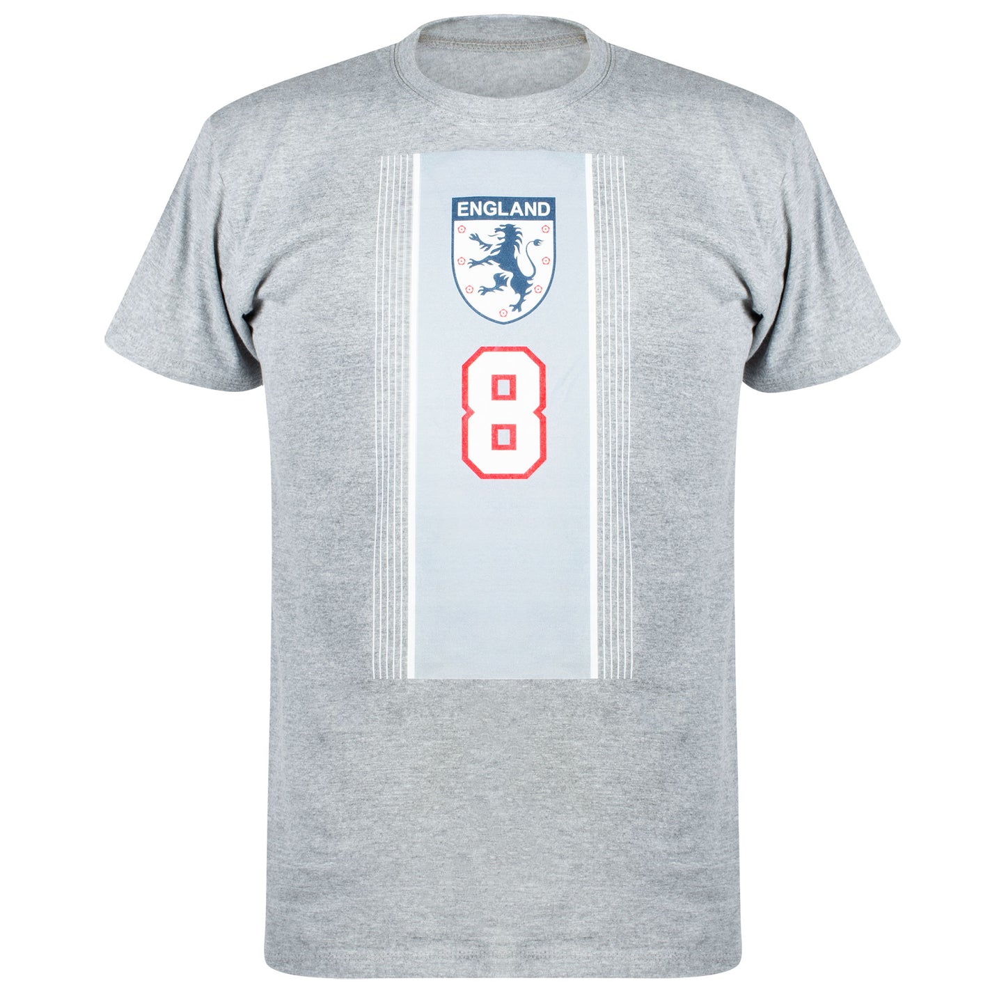 England Euro 96 Away Gascoigne 8 T-shirt - Grey