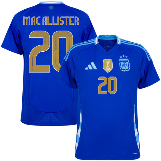 adidas Argentina Away Mac Allister 20 Shirt 2024-2025 (Official Printing)