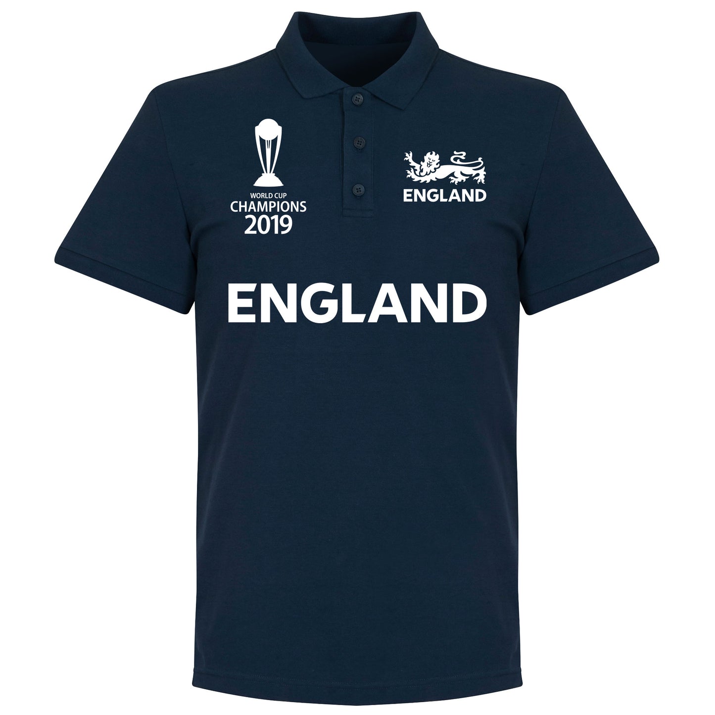 England Cricket World Cup Winners Polo Shirt - Navy