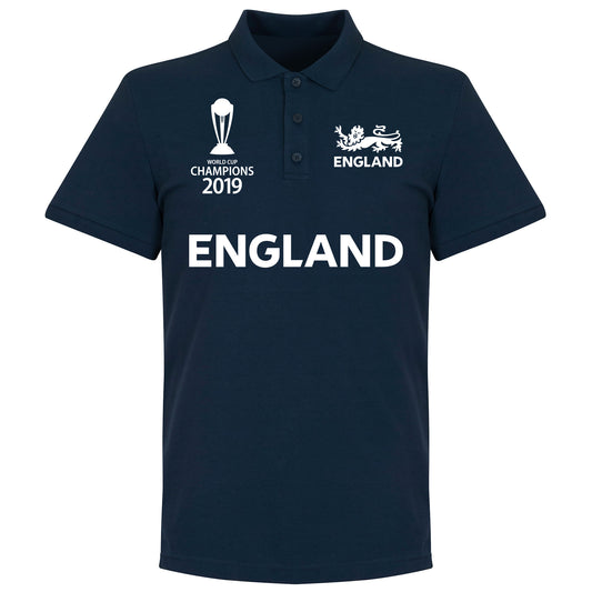 England Cricket World Cup Winners Polo Shirt - Navy
