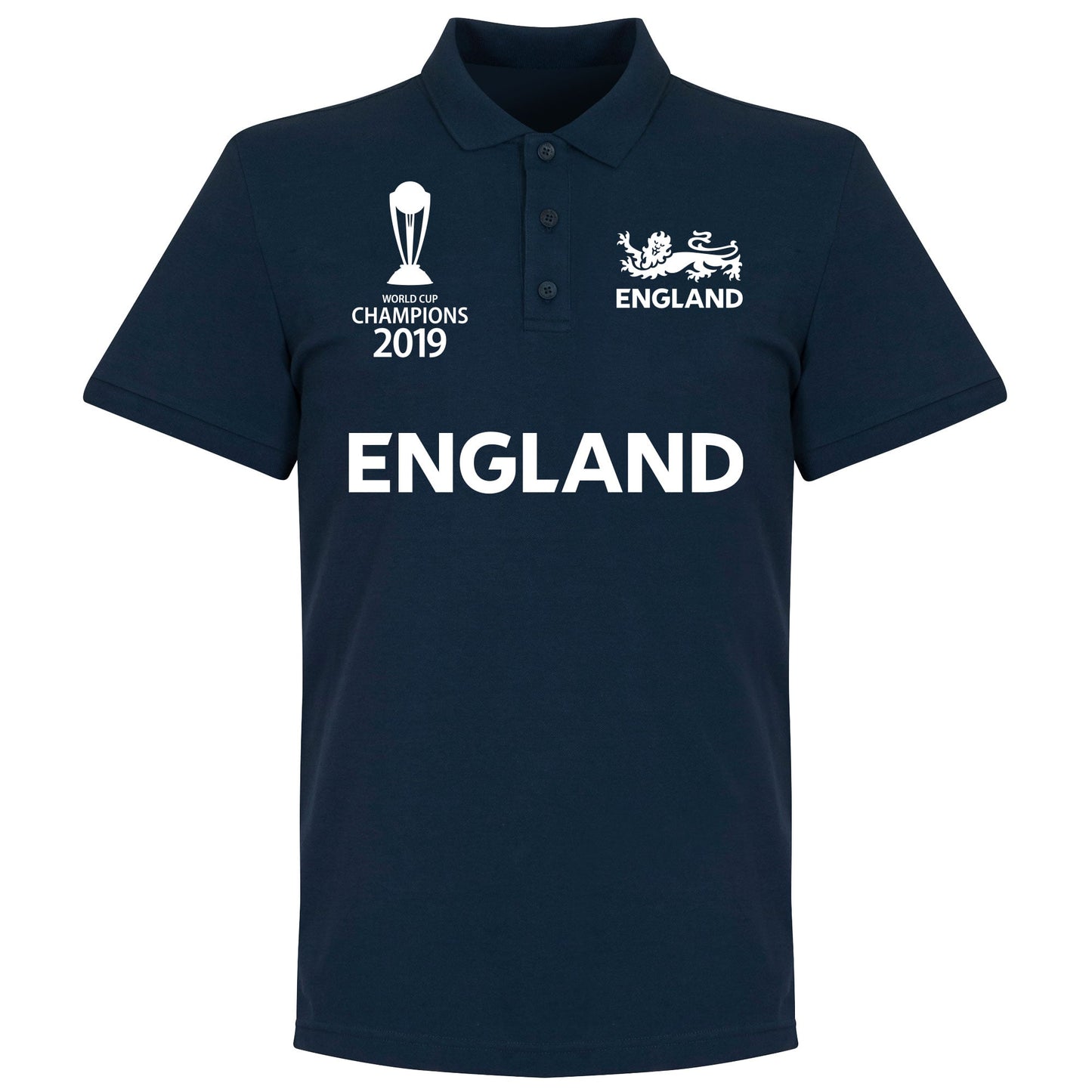 England Cricket World Cup Winners Road to Victory Polo Shirt - Navy