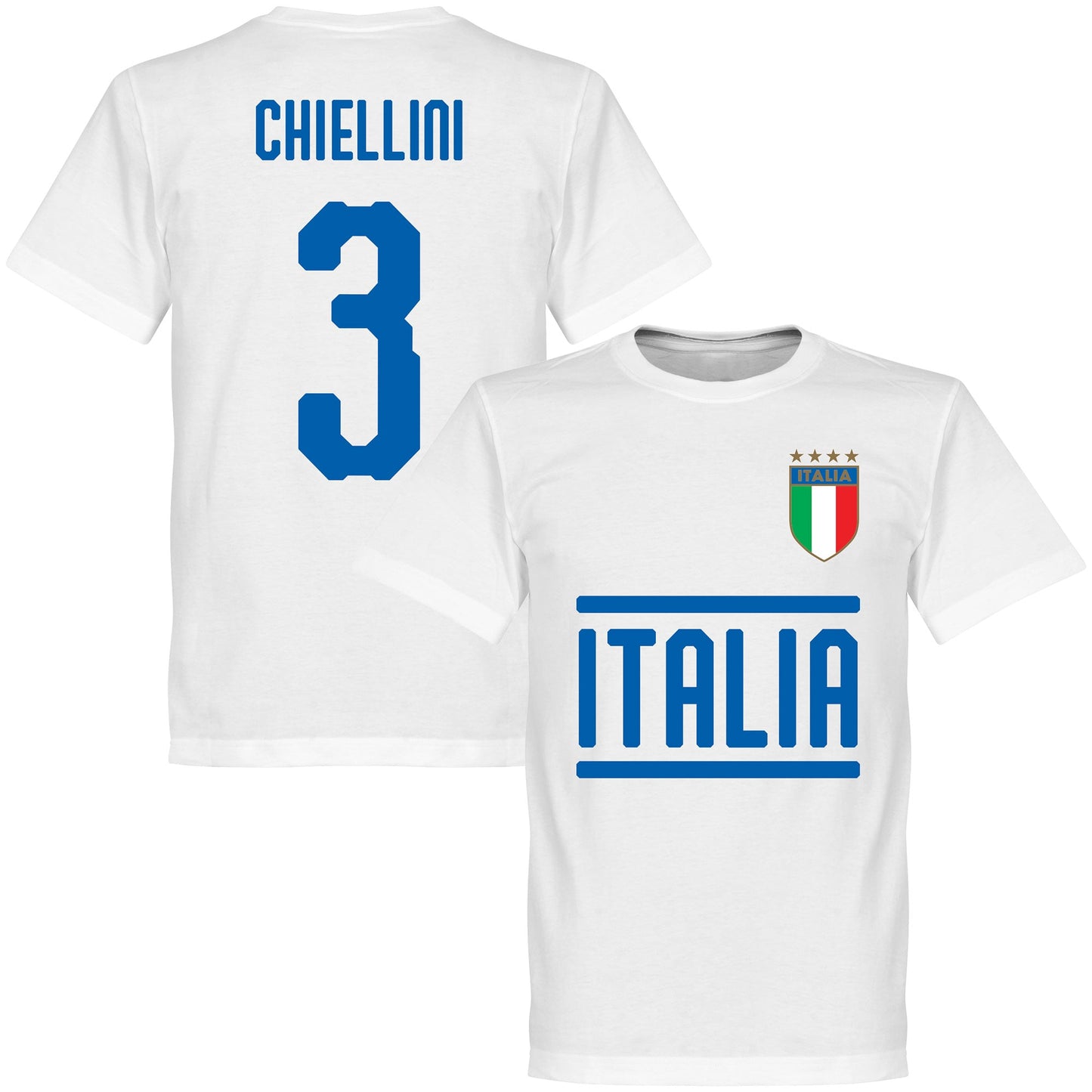 Italy Chiellini 3 Team T-shirt - White