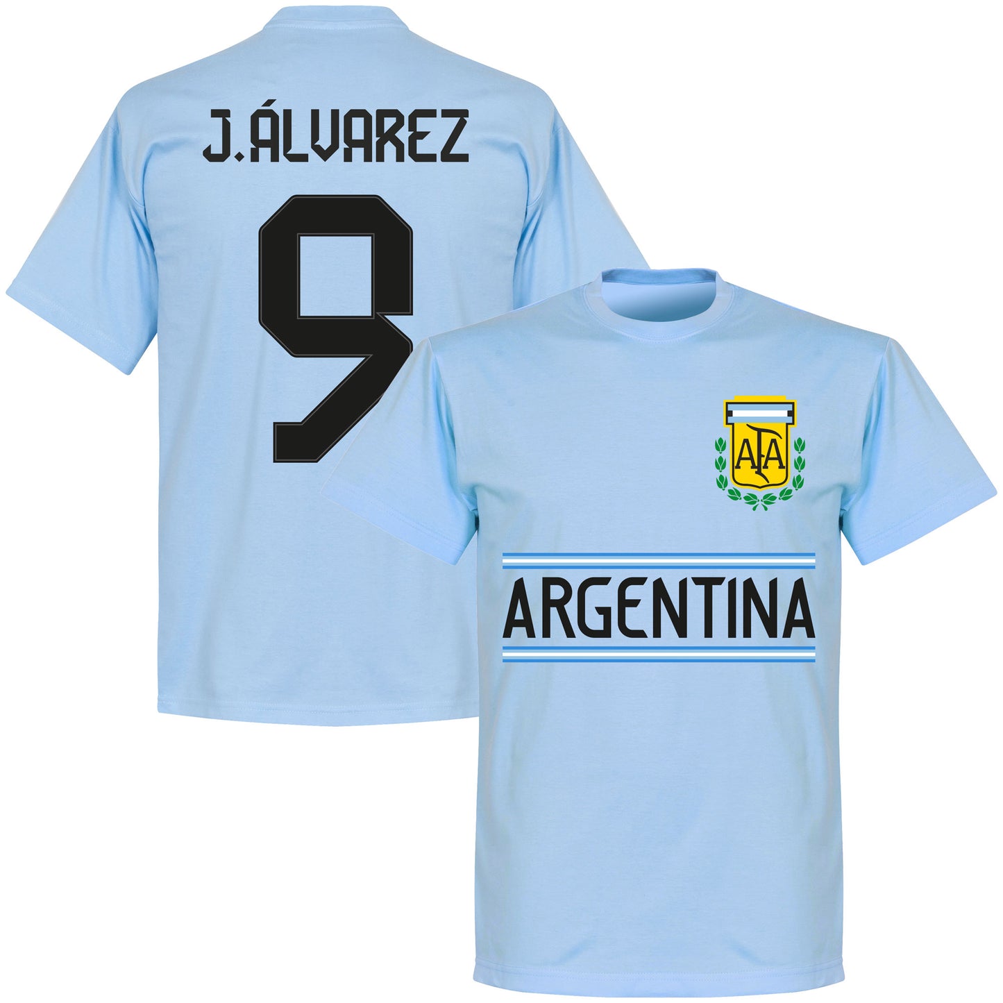 Argentina J.Álvarez 9 Team KIDS T-shirt - Sky Blue