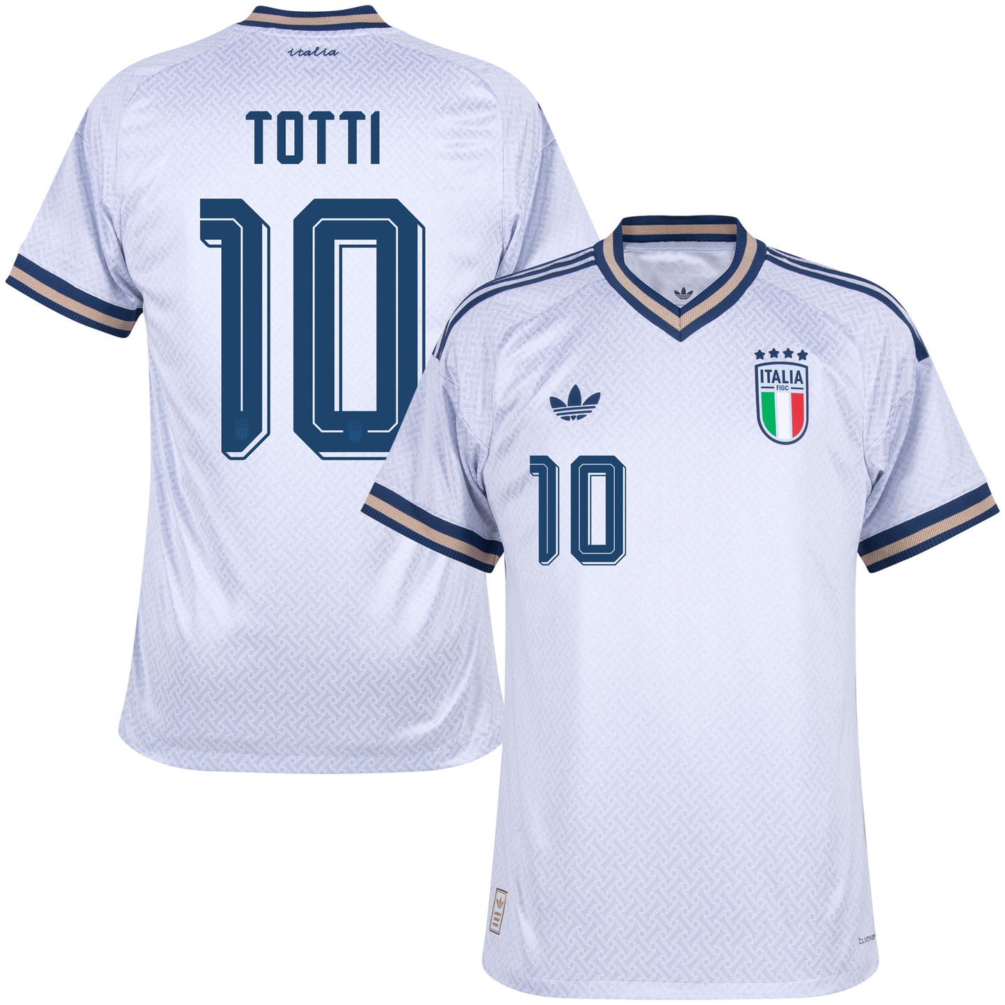 adidas Italy Authentic Away Totti 10 Shirt 2026-2027 (Official Printing)