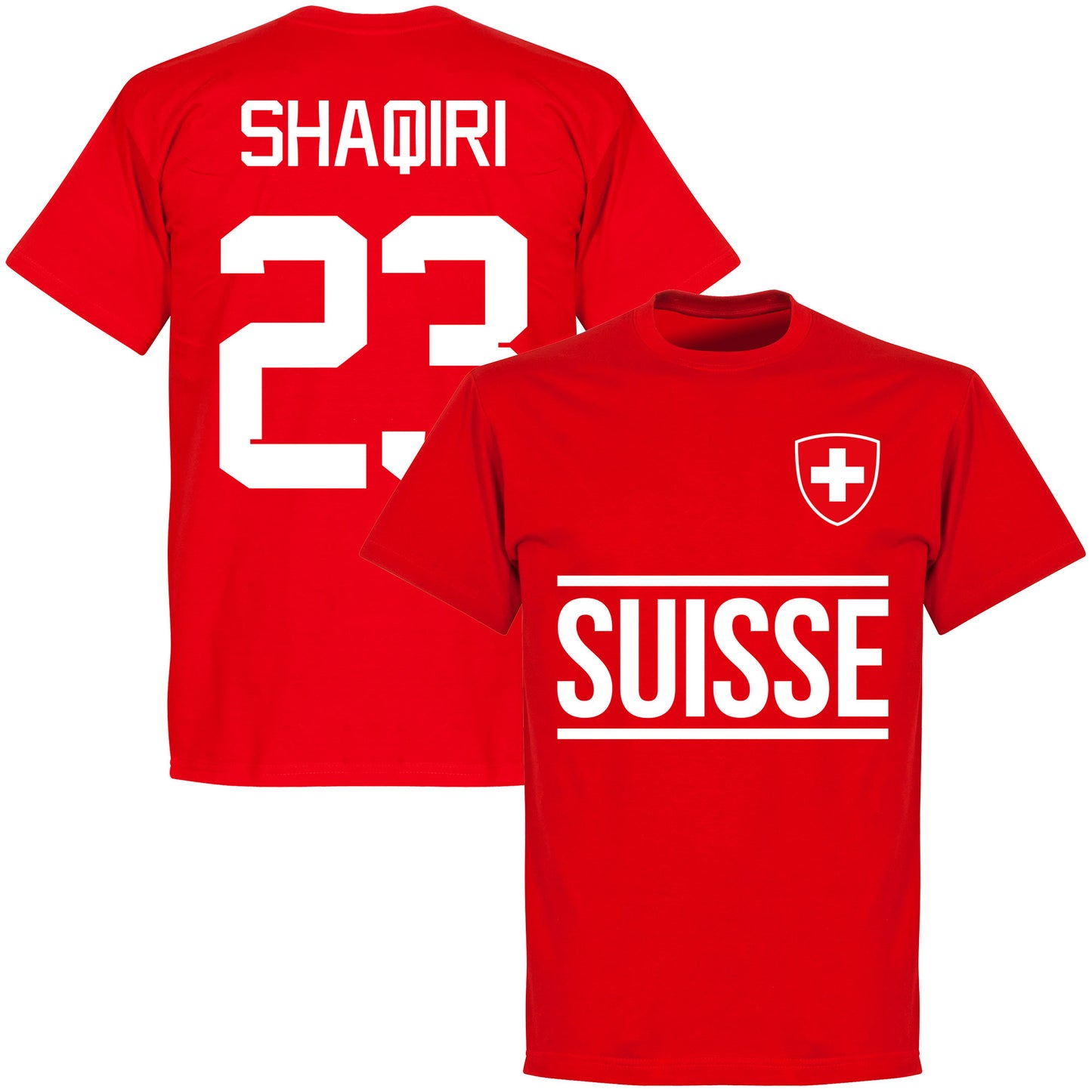 Switzerland Team Shaqiri 23 T-shirt - Red