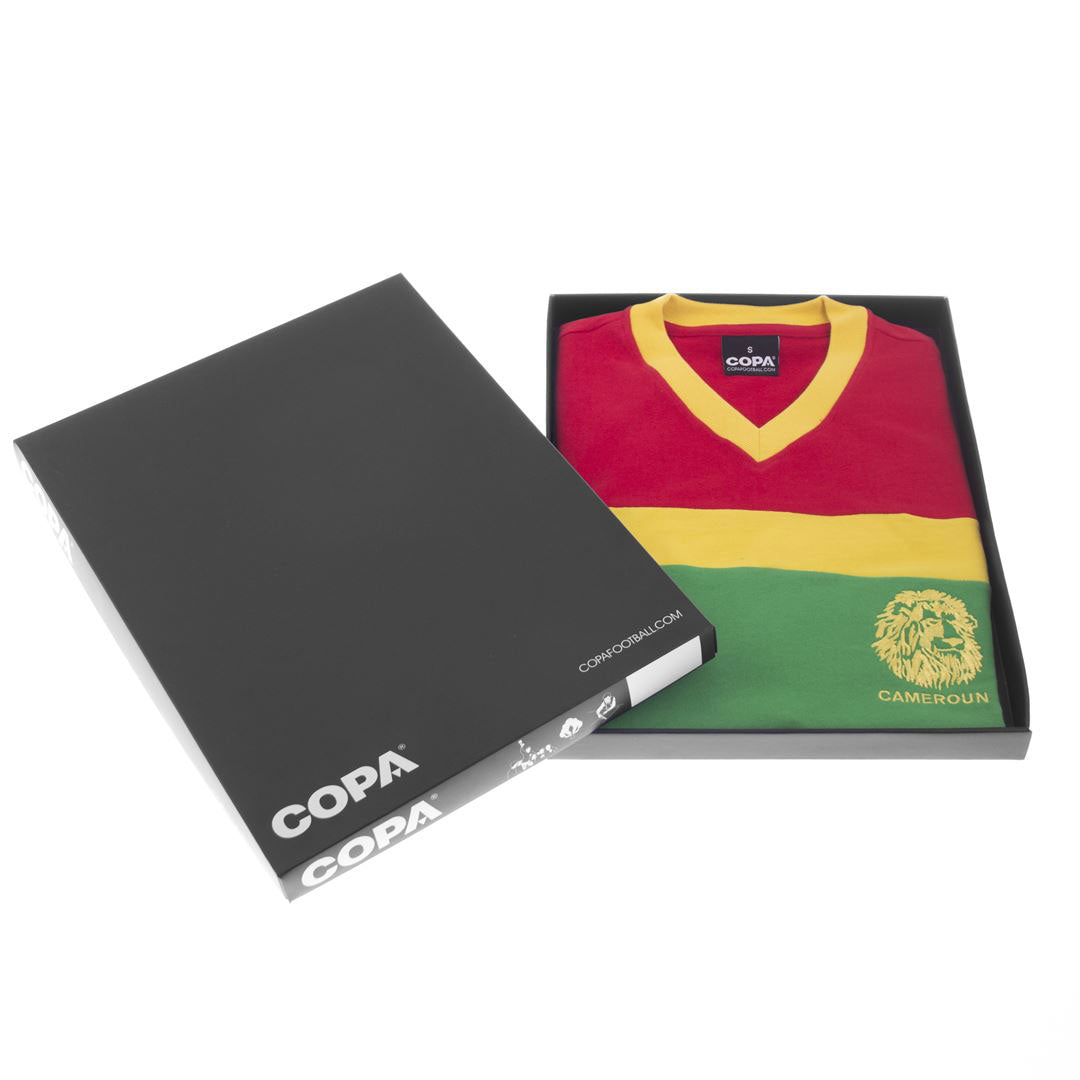 Copa Cameroon Milla 9 Retro Shirt 1988-1989 (Retro Flock Printing)
