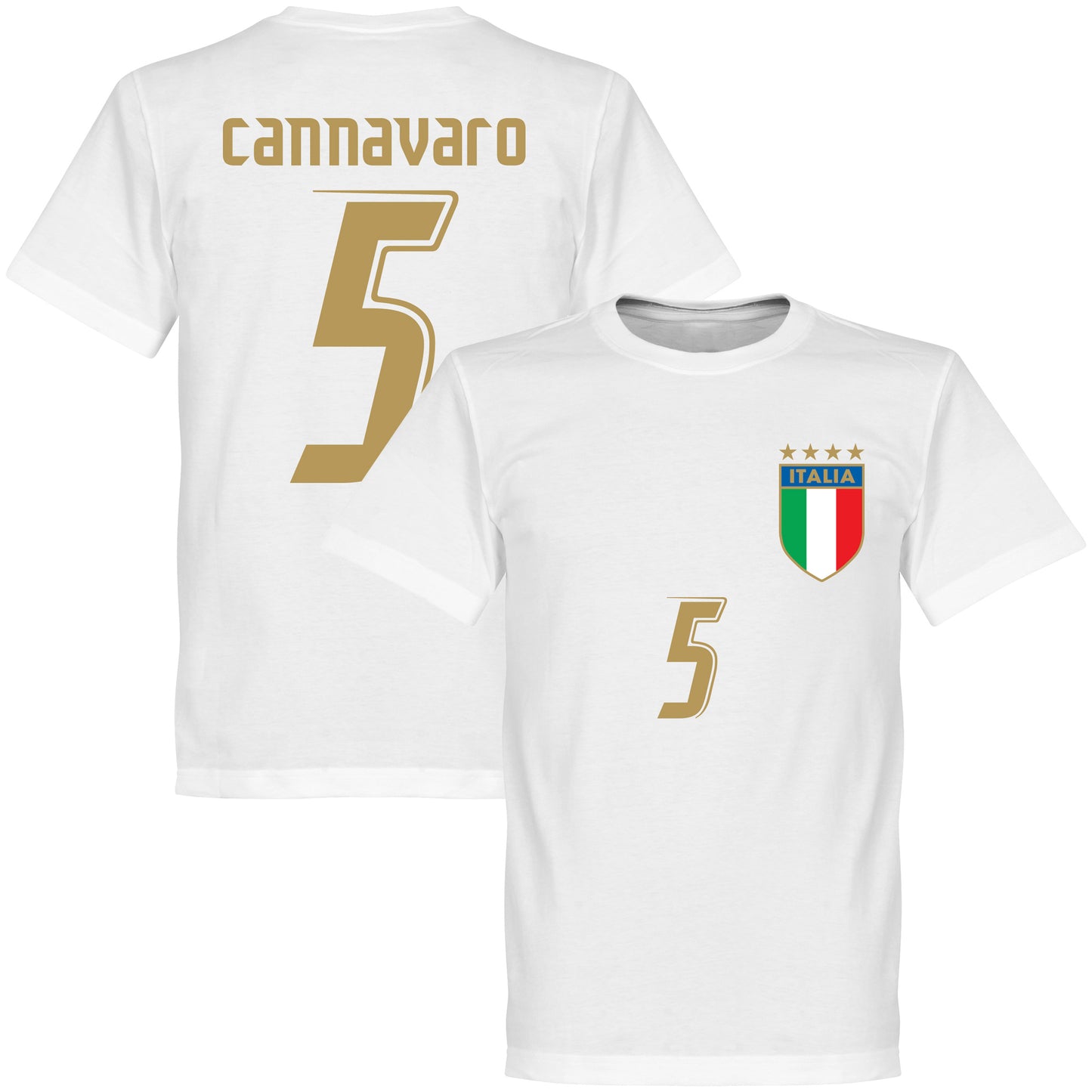 2006 Italy Cannavaro T-shirt - White