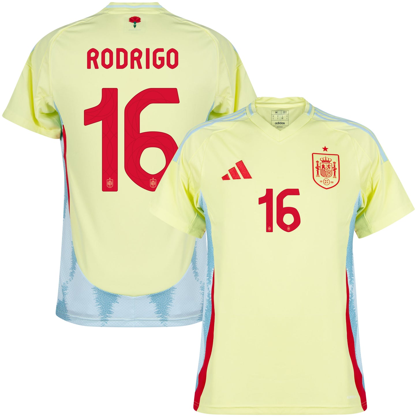 adidas Spain Away Rodrigo 16 Shirt 2024-2025 (Official Printing)