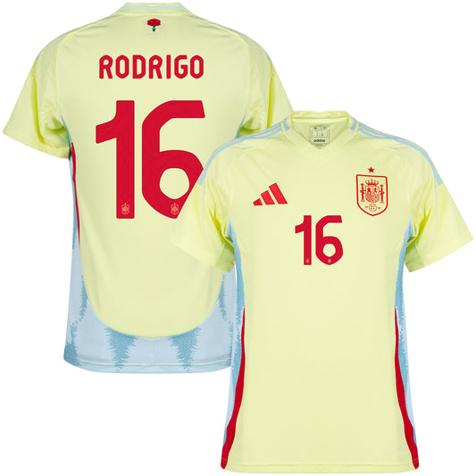 adidas Spain Away Rodrigo 16 Shirt 2024-2025 (Official Printing)