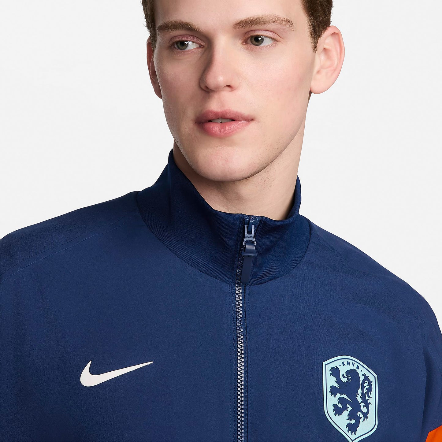 Nike Holland Dri-Fit Strike Anthem Jacket - Blue Void/Safety Orange/White - 2024-2025