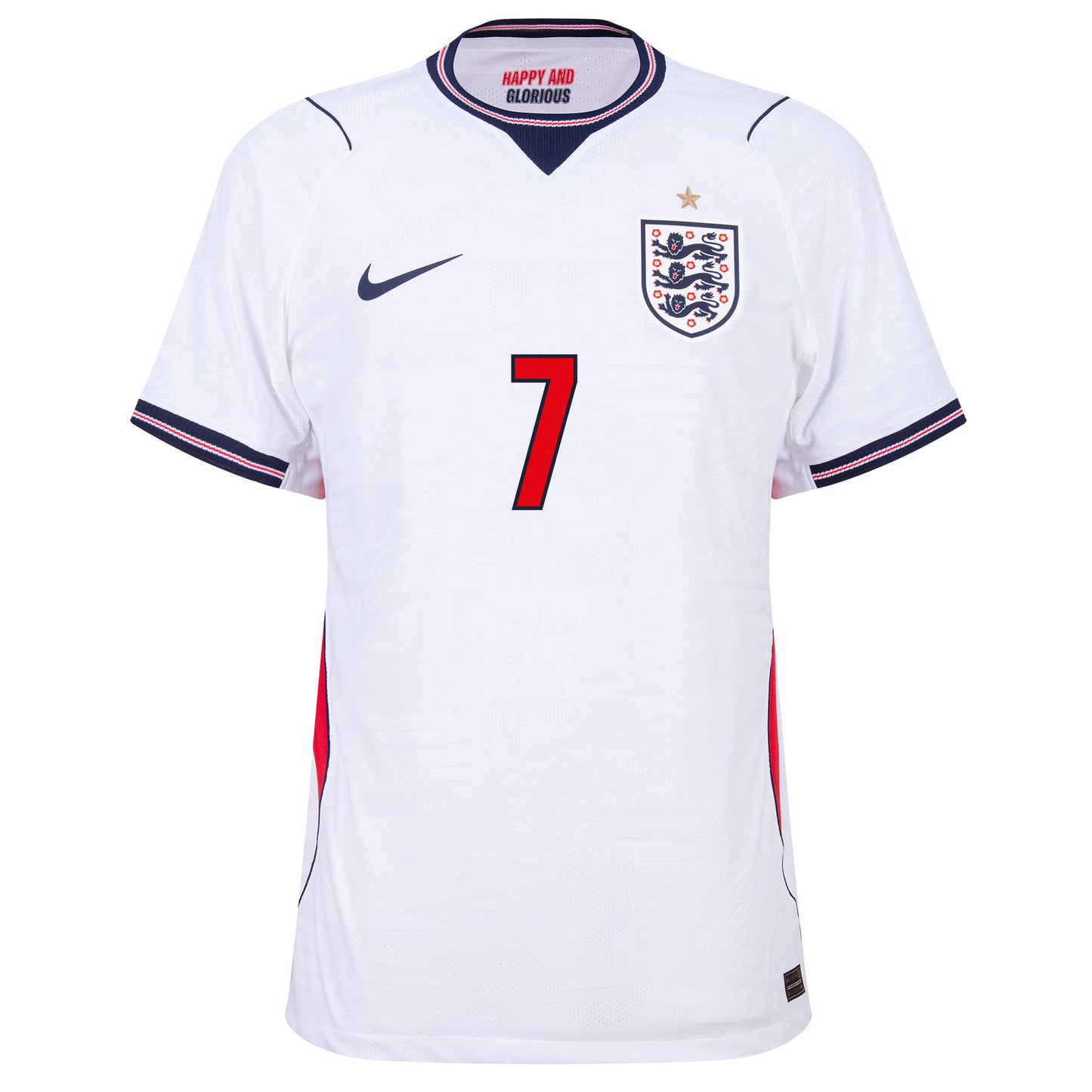 Nike England Aero-Fit Match Home Saka 7 Shirt 2026-2027 (Official Printing)