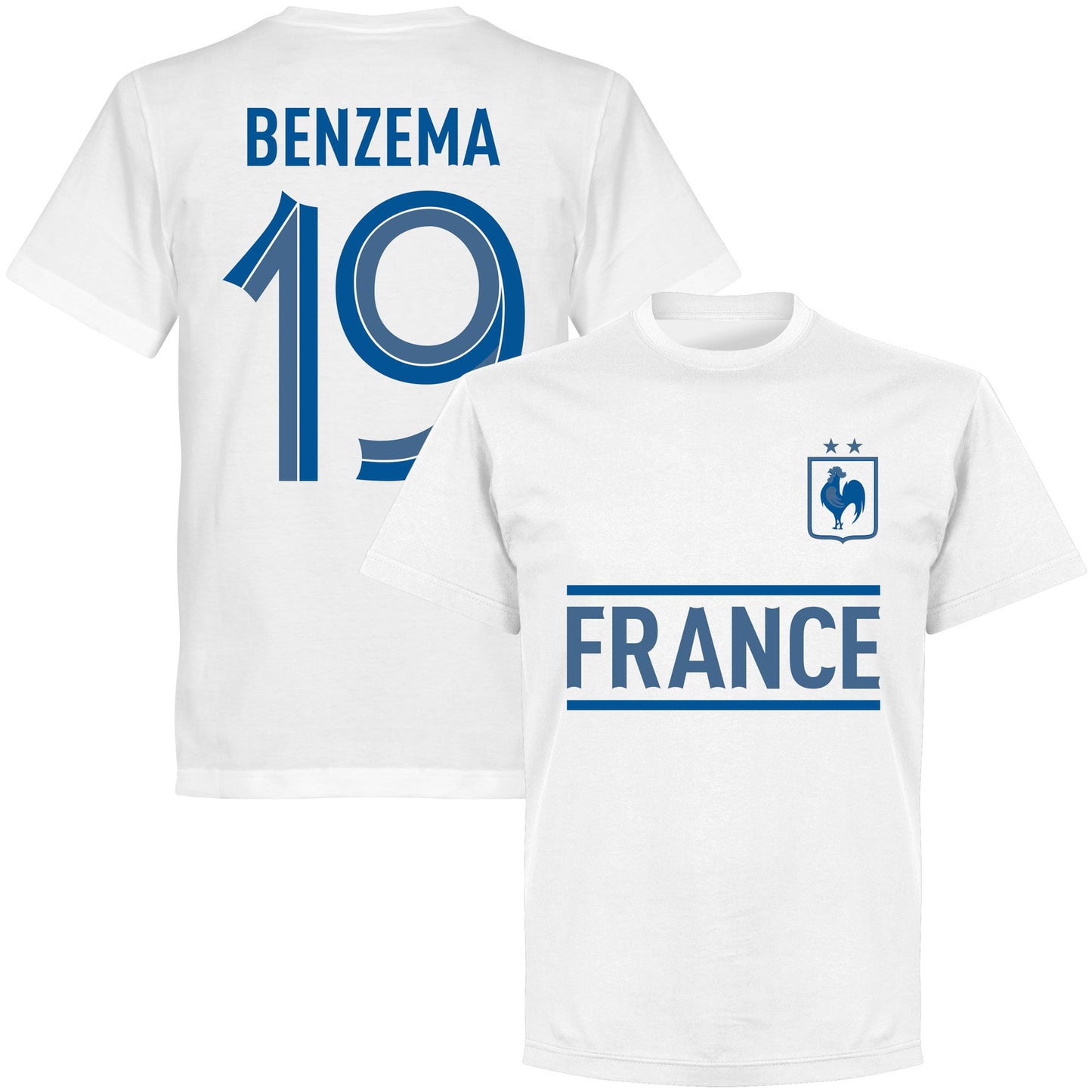 France Benzema 19 Team T-shirt - White