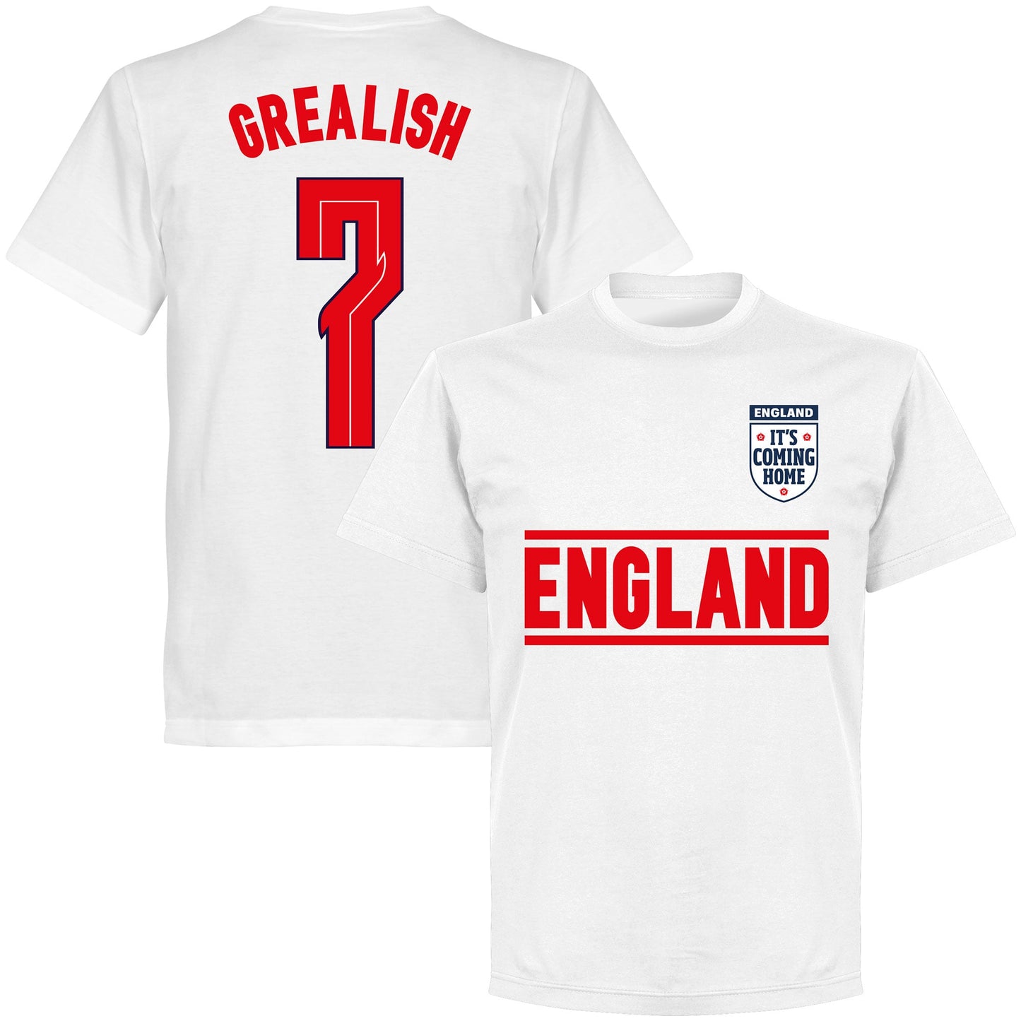 England Grealish 7 Team KIDS T-shirt - White