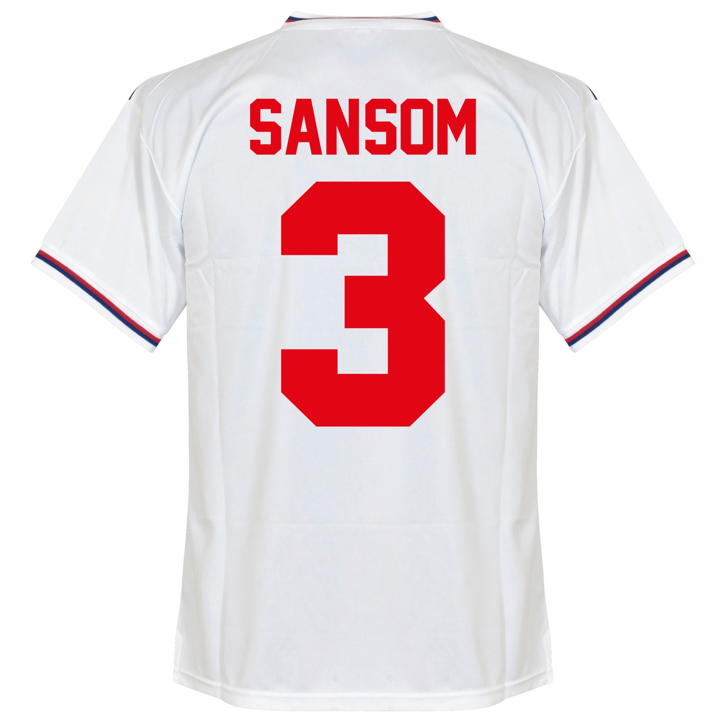 Score Draw England Home Sansom 3 Retro Shirt World Cup 1982 (Retro Flock Printing)