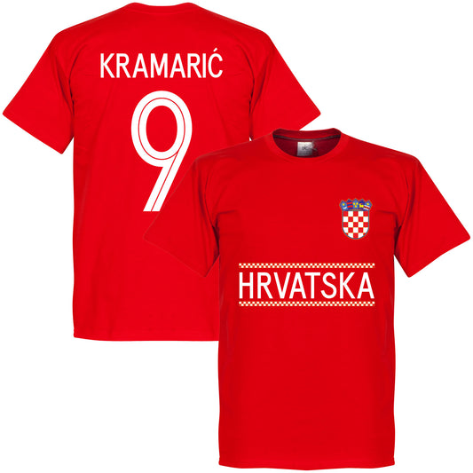 Croatia Kramaric 9 Team T-Shirt - Red