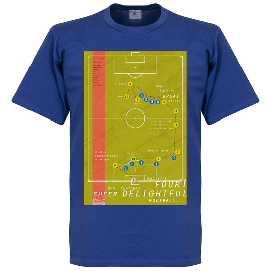 Pennarello Carlos Alberto 1970 Classic Goal T-Shirt - Royal