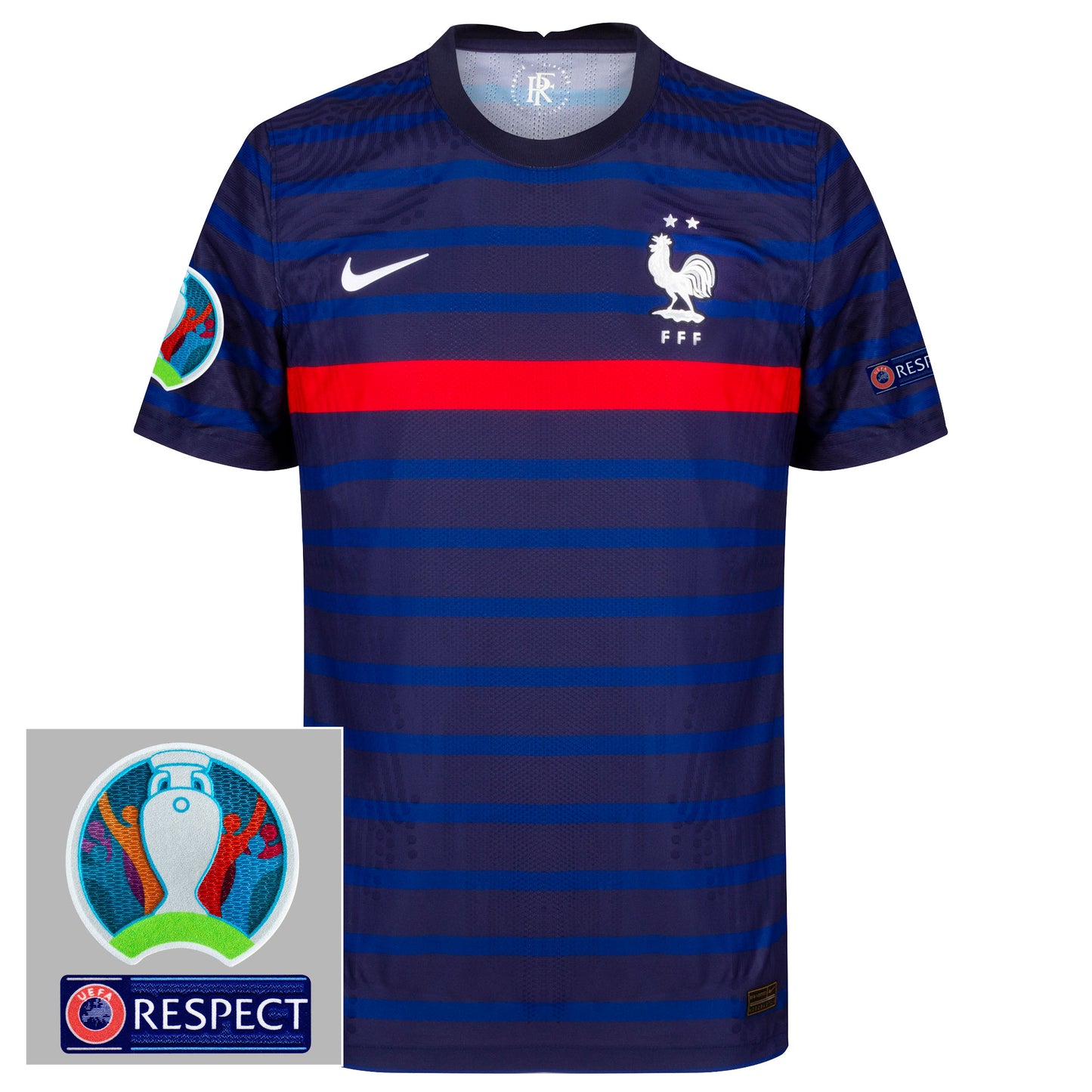 Nike France Vapor Match Home Shirt 2020-2021 inc. Official Euro 2020 Patches