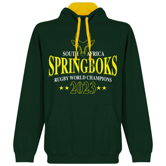 South Africa 2023 Rugby Champions Hoodie - Forest Green/Gold