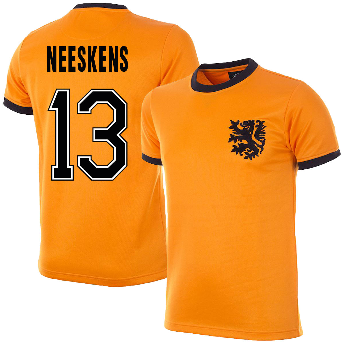 Copa Holland Home Neeskens 13 Retro Shirt World Cup 1978 (Retro Flock Printing)