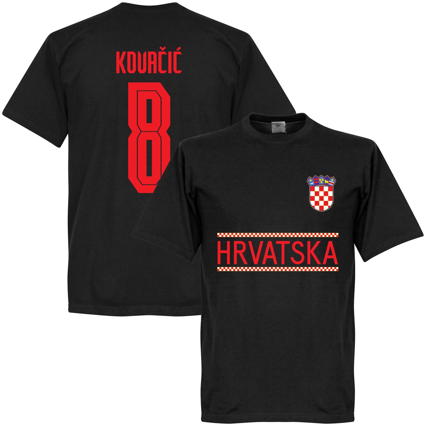 Croatia Kovacic 8 Team KIDS T-shirt - Black
