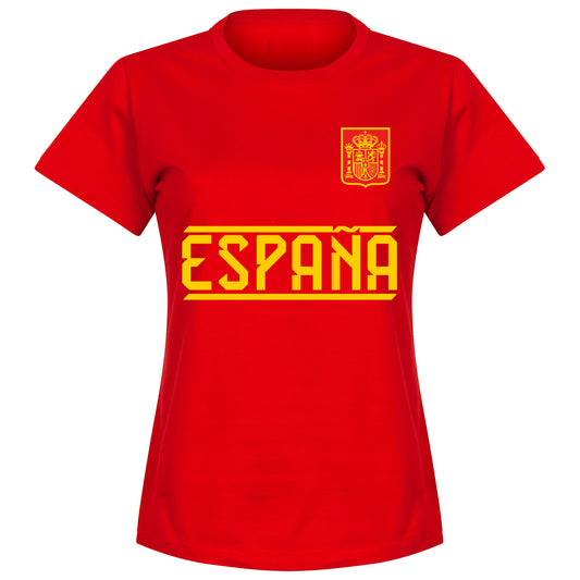 Spain Team Womens T-shirt - Red
