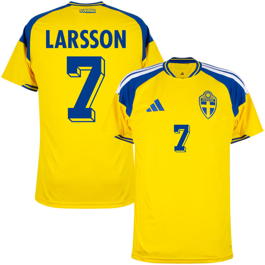 adidas Sweden Home Larsson 7 Shirt 2026-2027 (Legend Printing)