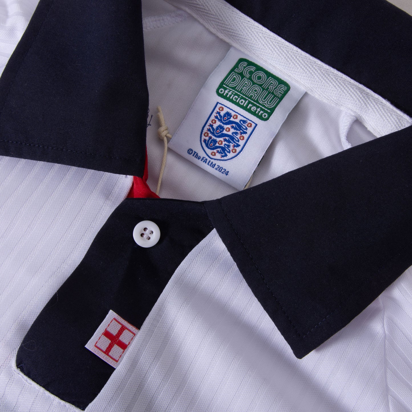 Score Draw England Home Retro Shirt World Cup Finals 1998