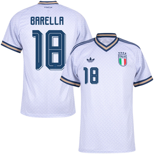 adidas Italy Away Barella 18 Shirt 2026-2027 (Official Printing)
