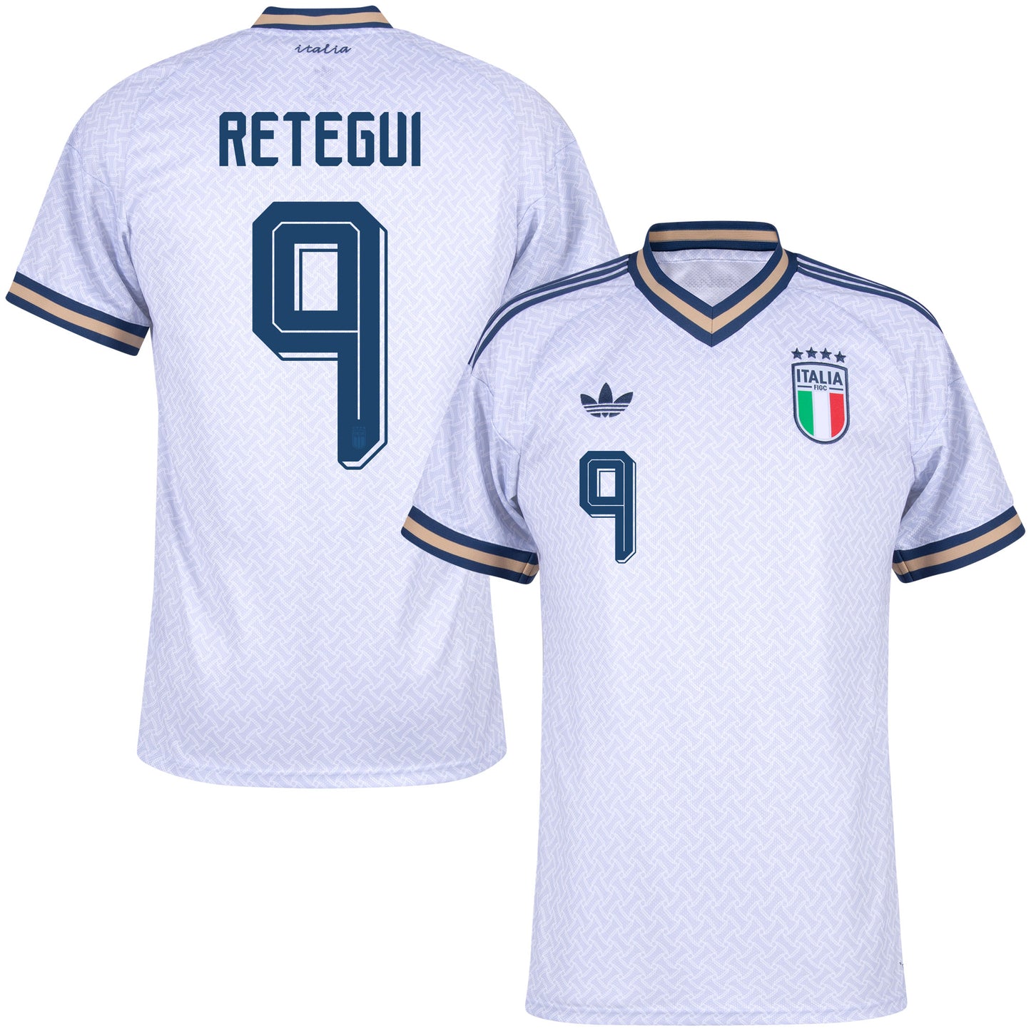 adidas Italy Away Retegui 9 Shirt 2026-2027 (Official Printing)