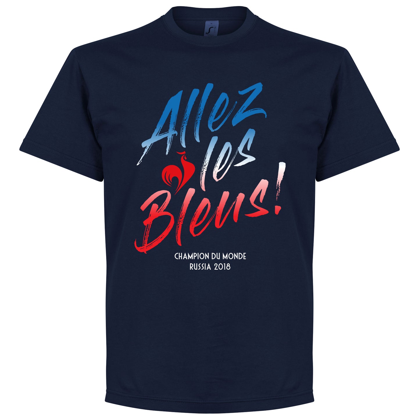 France Allez les Bleus Russia 2018 Road to Victory T-shirt - Navy