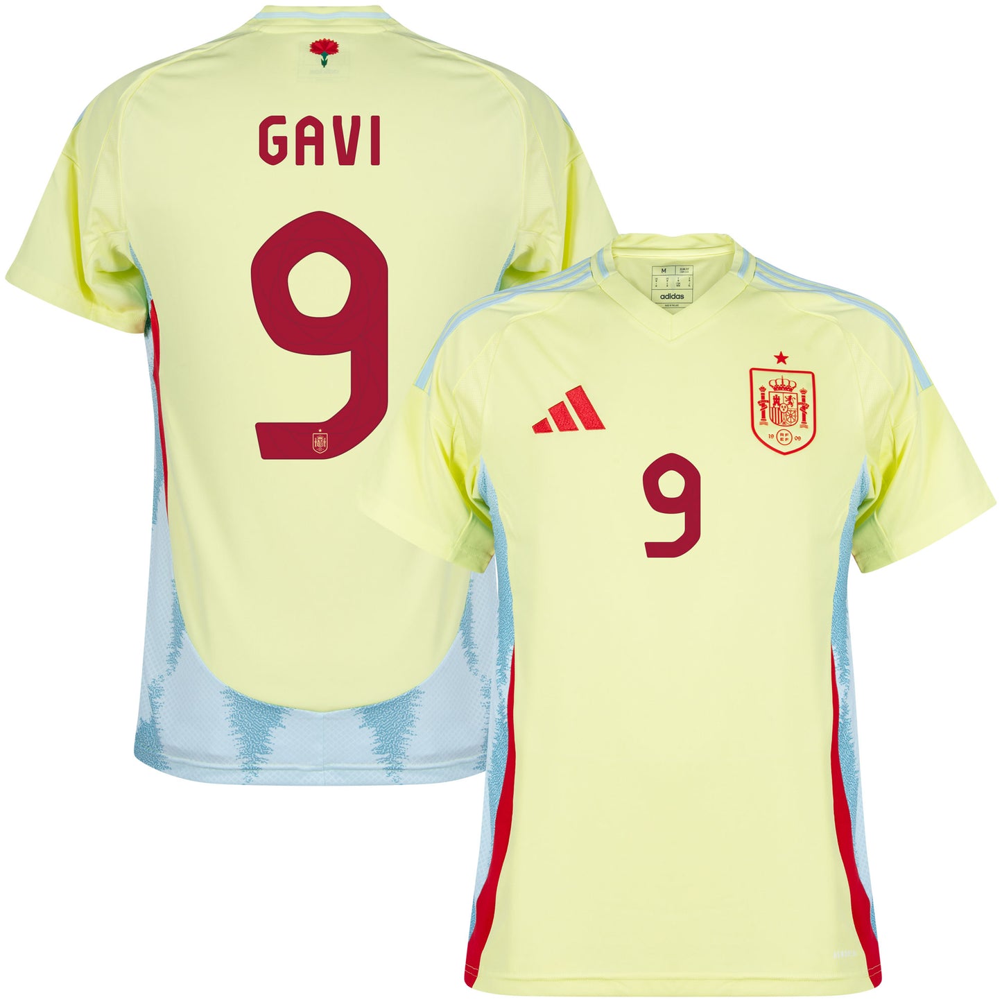 adidas Spain Away Gavi 9 Shirt 2024-2025 (Official Printing)