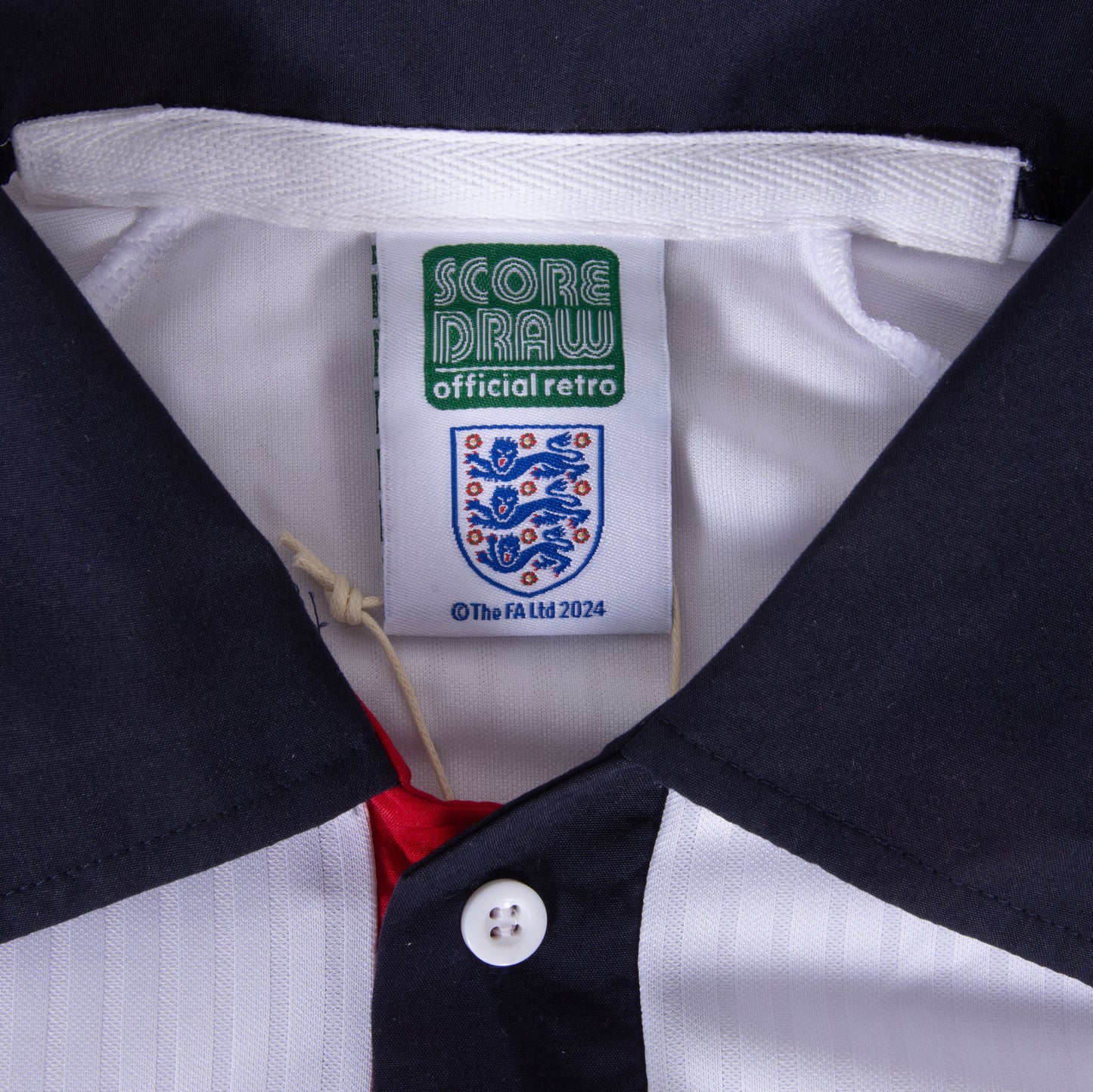 Score Draw England Home Retro Shirt World Cup Finals 1998