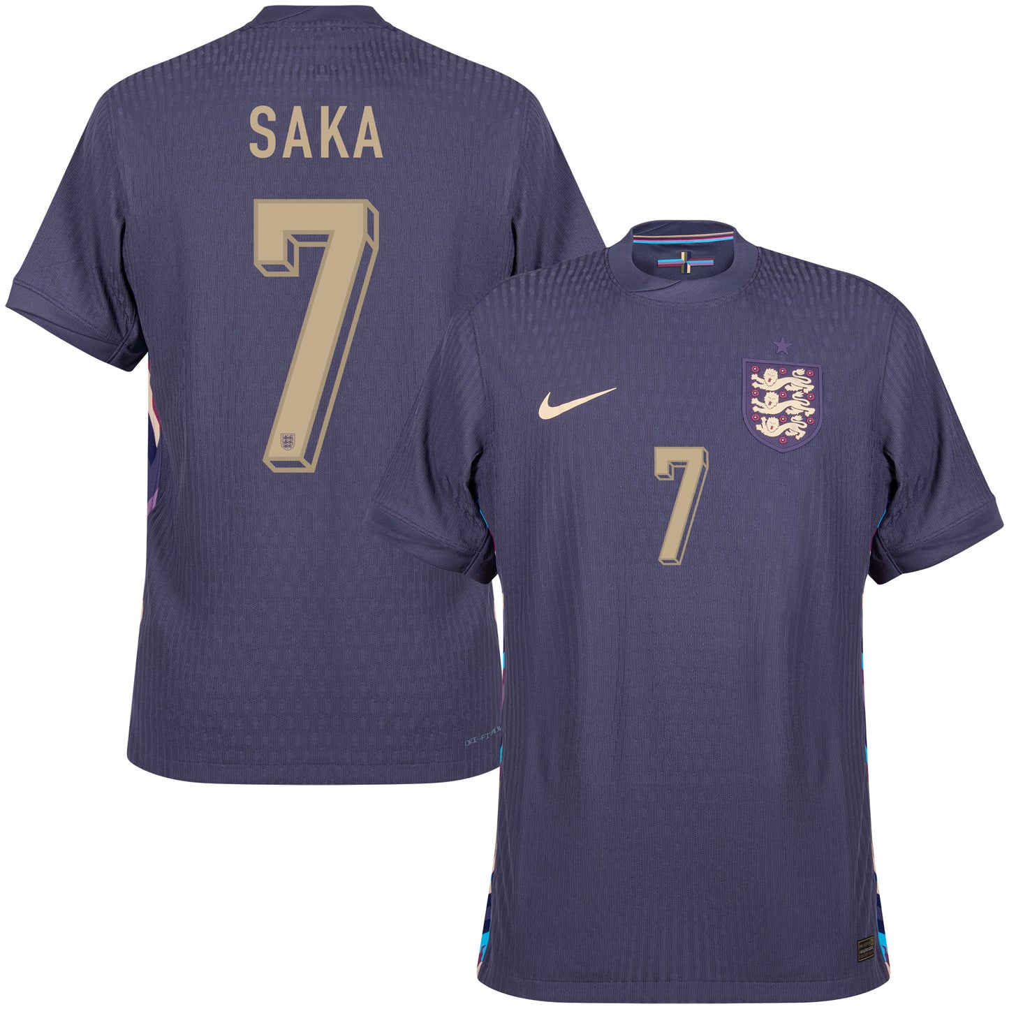 Nike England Dri-Fit ADV Match Away Saka 7 Shirt 2024-2025 (Official Printing)