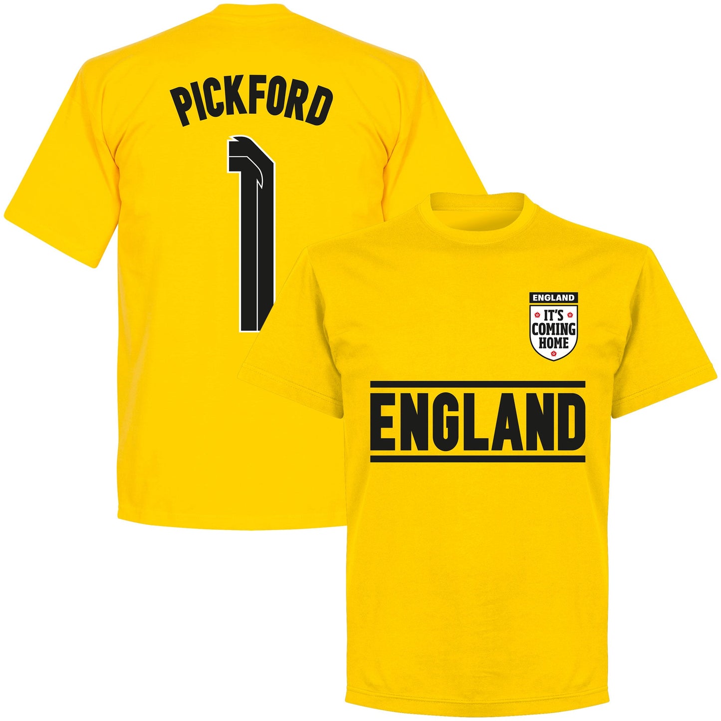 England Pickford 1 Team T-shirt - Yellow