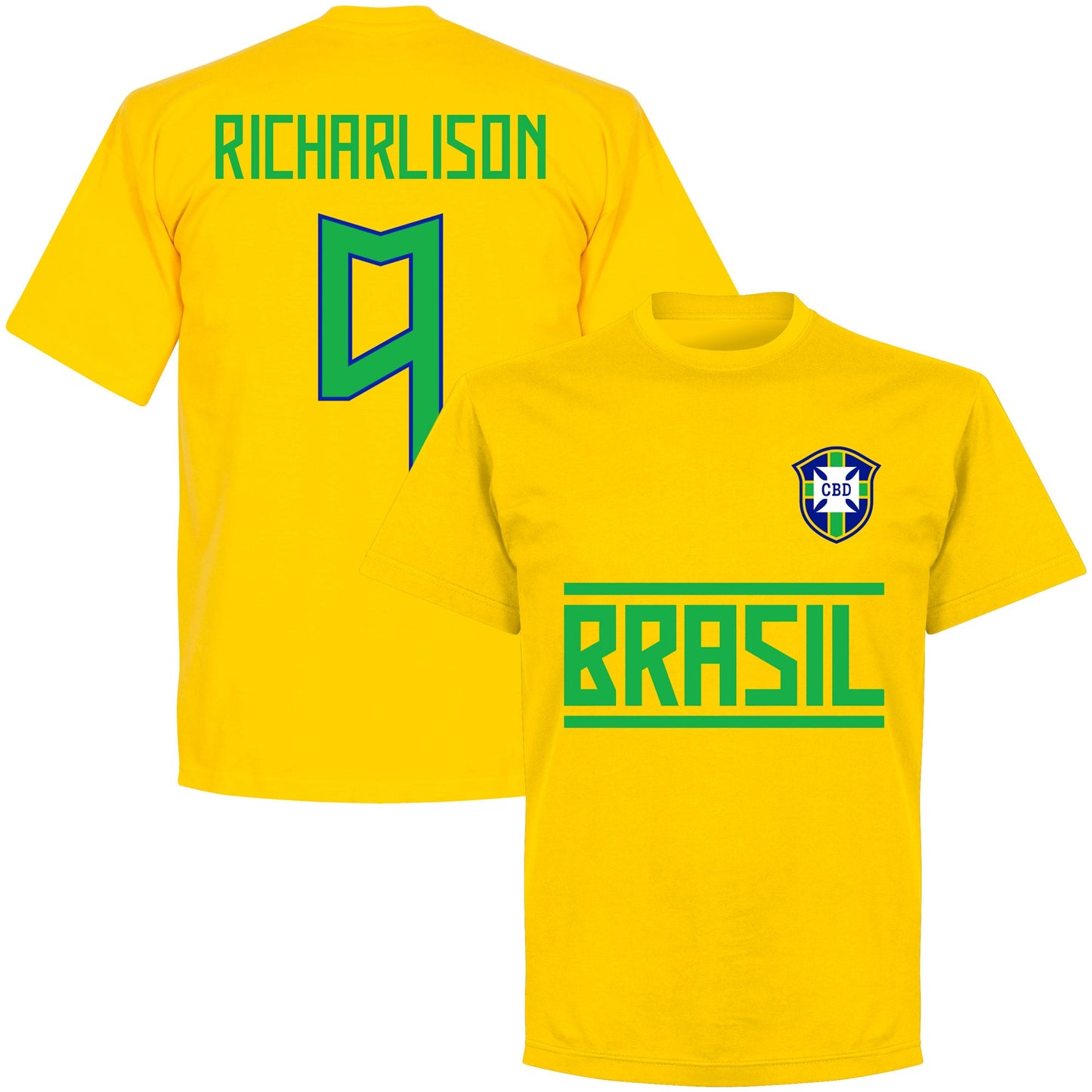 Brazil Richarlison 9 Team KIDS T-shirt - Yellow